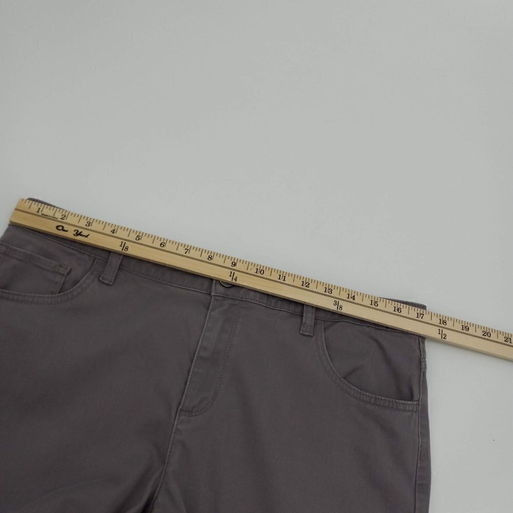 LOGO Lori Goldstein 5 Pocket Stretch Sateen Skinny Pants Purple High Rise 14 - Picture 6 of 8